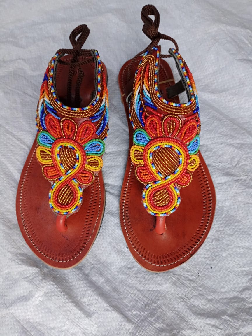 Authentic Maasai Beaded Sandals